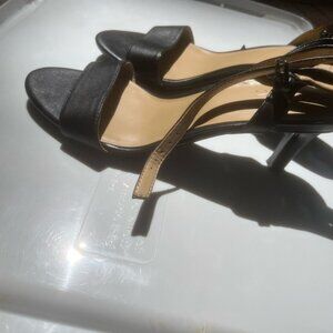 NATRALIZER Black Strappy Sexy Ankle WRAP Heel Sandal